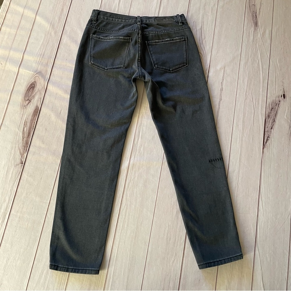 Denim Colab Boyfriend Jeans Women’s 8 Black Stonewashed Goth Grunge Distressed - Picture 8 of 16